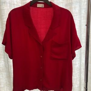 ARITZIA WILFRED Free | Red Button-up Shirt